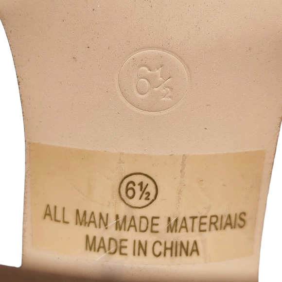 Olivia Ferragamo Hoover Blue Denim Fabric Lace Up Block Heels Women's Size 6.5 - Picture 11 of 13